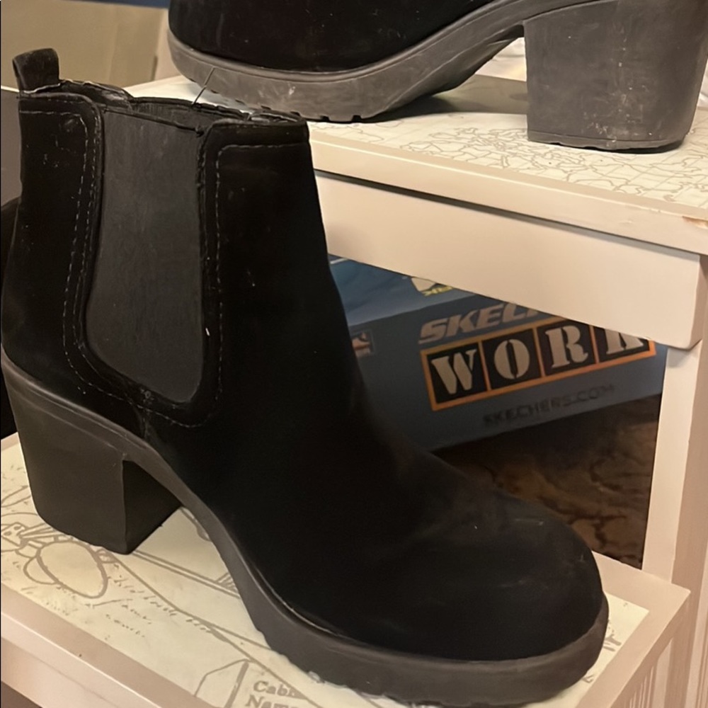 Chunky boot, suede